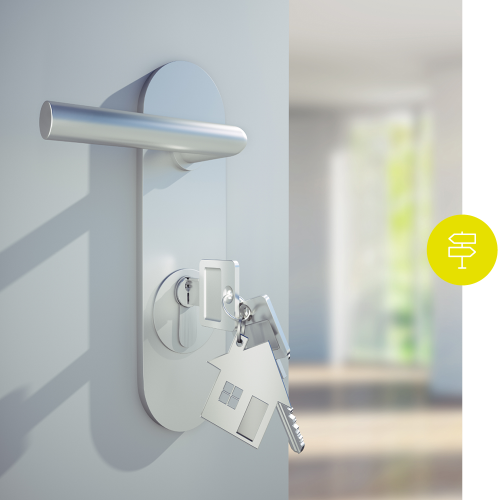 T�rklinke mit Schl�ssel