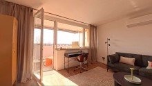 Wohnzimmer Erstbezug nach Sanierung - m�blierte 1,5-Zimmer-Wohnung (DG) mit Loggia in M�geldorf