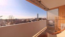 Balkon-Aussicht Erstbezug nach Sanierung - m�blierte 1,5-Zimmer-Wohnung (DG) mit Loggia in M�geldorf